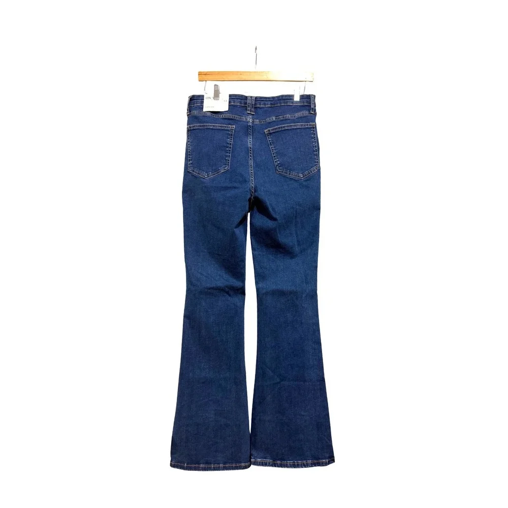 On 34th Women's Flare Leg High Rise Dark Wash Denim Jeans Size 14/32 NEW